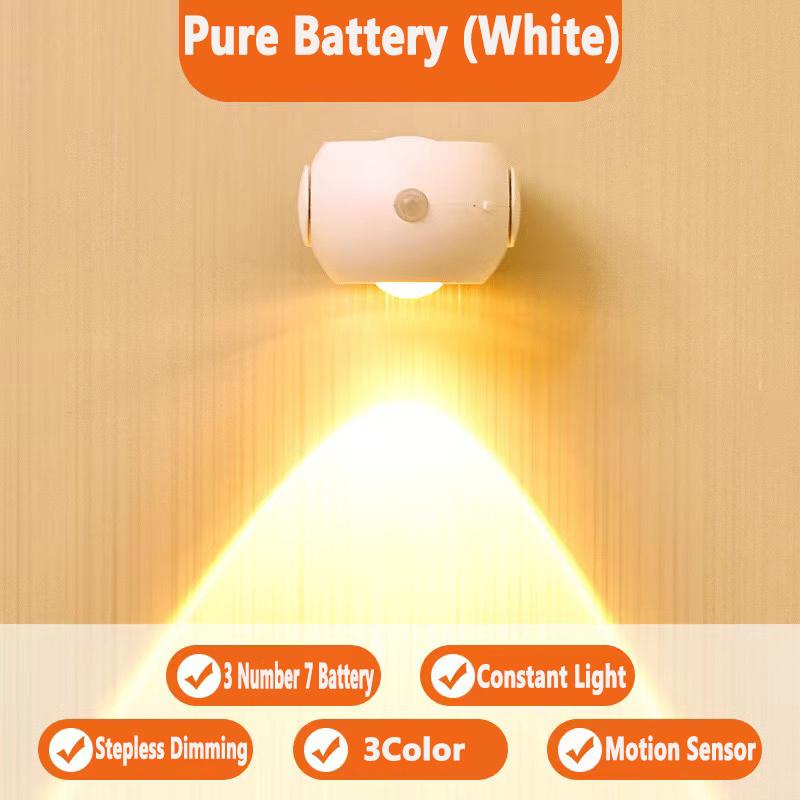 

Led Motion Sensor Wall Lamp Touch 360 Rotatable USB Recharge Wireless Portable Night Light For Bedroom Reading Lamp 1Pcs