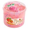 70ml Kristallklarer Schleim mit Wassermelone Pfirsich Avocado Ananas Anhängern - Nicht klebrige weiche Gelee-Knete für Party Weihnachtsgeschenk