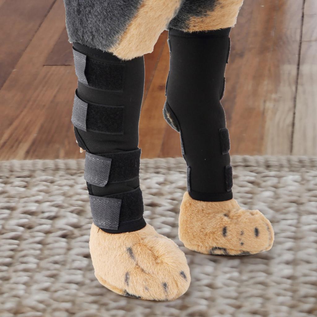 Hunde-Vorderbeinschiene, 1 Paar Hunde-Ellenbogenschutz, Ellenbogenstützbandage, Hundeknie(Schwarz L.)