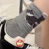Women's Summer Cartoon Cat Jingle Bell Socks - Japanese Style Mid-Calf Length