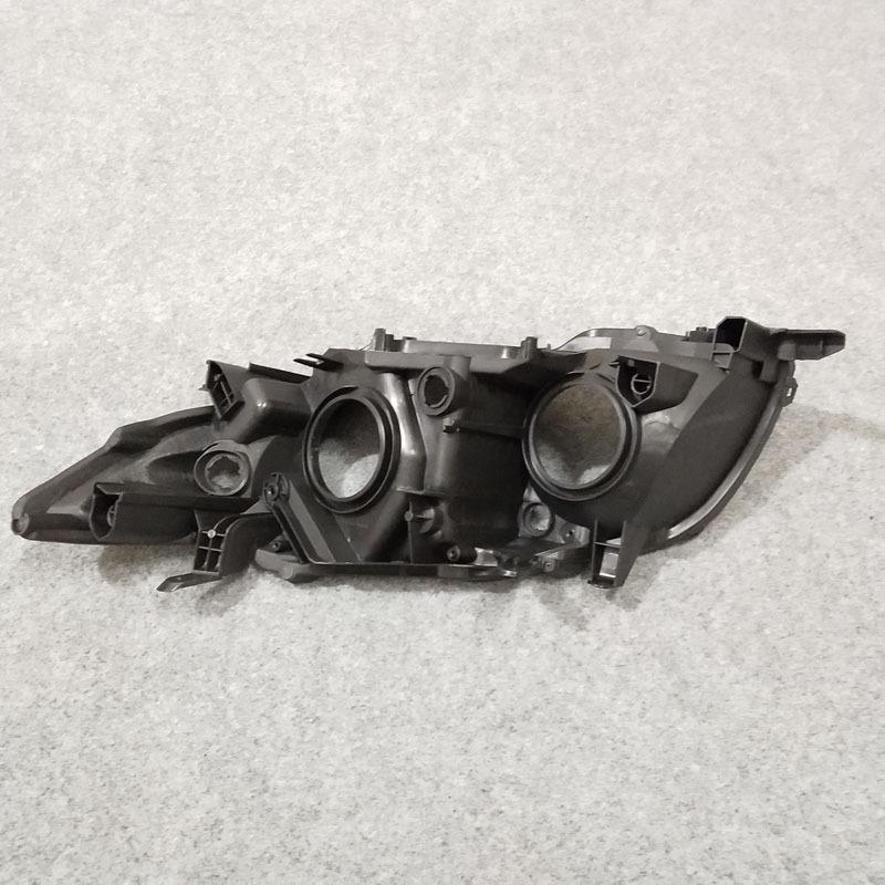 Compatible Headlight Frame for 2010-2013 Toyota Corolla - Front, Large Rear Housing, Bottom Shell, Black Finish