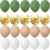 20PCS 10inch Balloon Kit Retro Green White Gold Balls Birthday Wedding Anniversary Jungle Summer Party Decor Home Supplies KTY