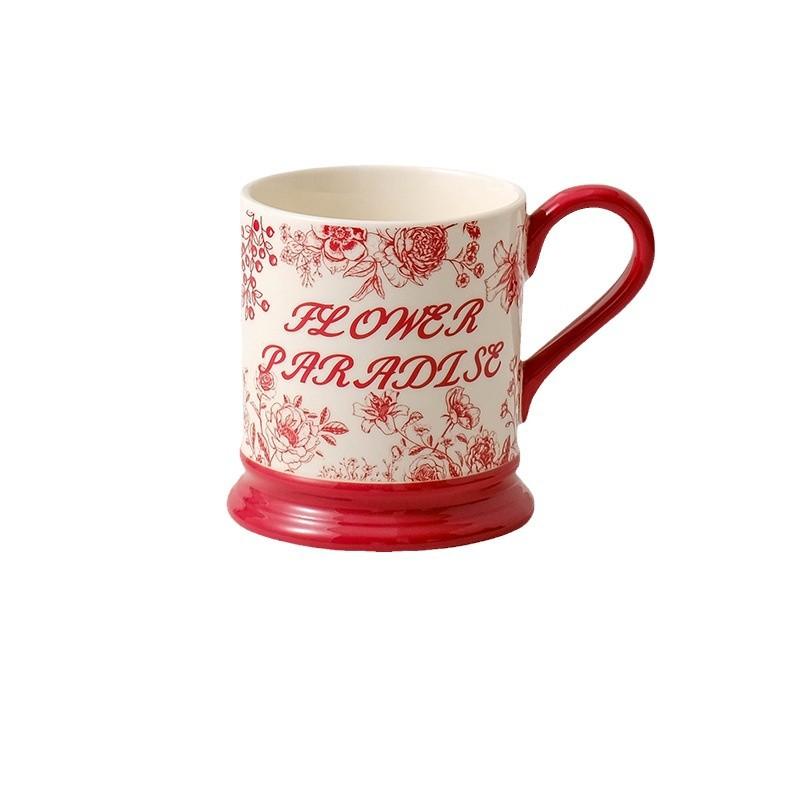 Retro Ceramic Mug Home Cup Creative Wedding Pair Coffee Cup Breakfast Cup Souvenir Goblet Cup