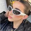 Lunettes de soleil futuristes Cyberpunk à monture étroite: Style Sportif Millennial Y2K avec Protection Solaire Européenne et Américaine