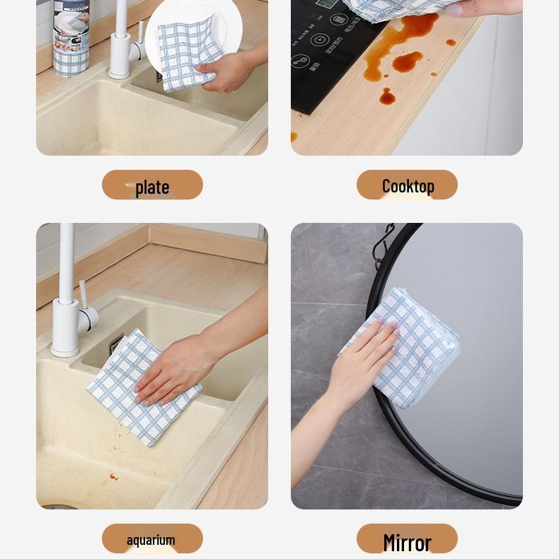 Lazy Rag Kitchen Dual-Use Disposable & Washable Towels: Thick, Degreasing, Non-Stick Oil Cleaning Cloth