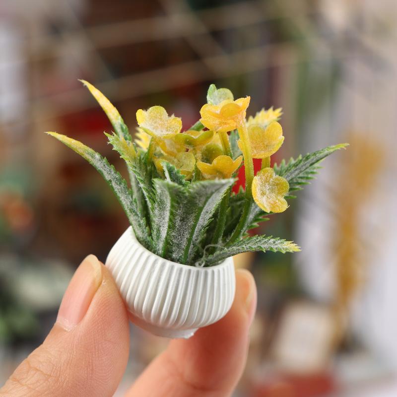 1/12 Puppenhaus Simulation Topfpflanzen Modell Puppenhaus Heimdekoration Mikro Landschaft Pflanzen Ornamente Puppenhaus Zubehör