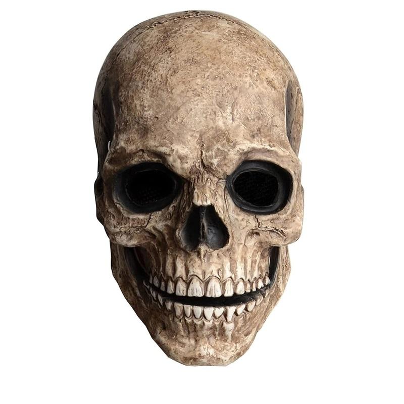 Skull Mask Breathable Latex Headgear Full Head Skull Helmet Non-Toxic Halloween Skull Mask For Outdoor Decorations Halloween