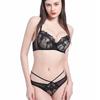 European & American Sexy Lace Bra Set: French Embroidered, Anti-Sagging Design for Smaller Look.
