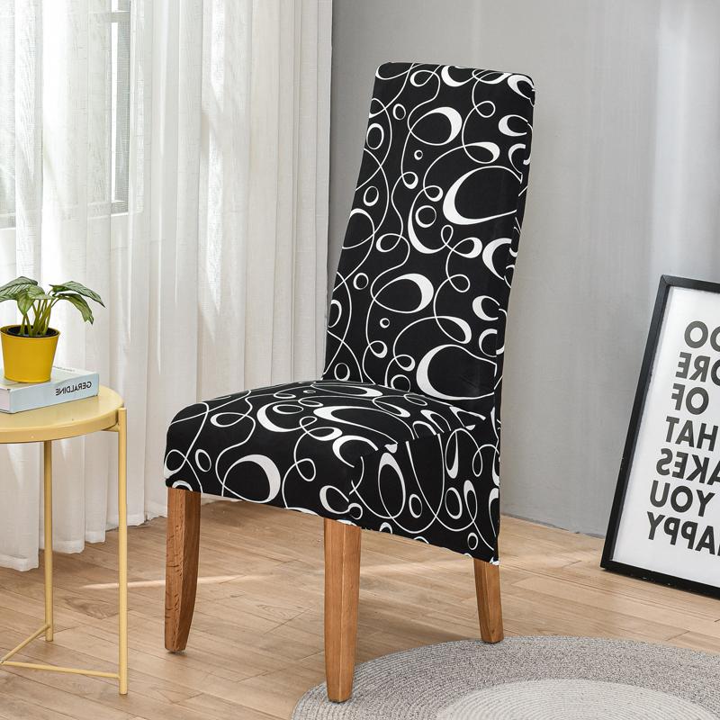 Stuhlhusse mit Blumenmuster, hohe Rückenlehne, Größe XL/M, Stretchkleid für Stuhlhussen für Esszimmer, Hochzeit, Bankett, Heimdekoration