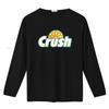 Retro Style Orange Crush Logo T Shirt for Men and Women vintage Washed homme Slightly fashion Stretched Versatile Unisex