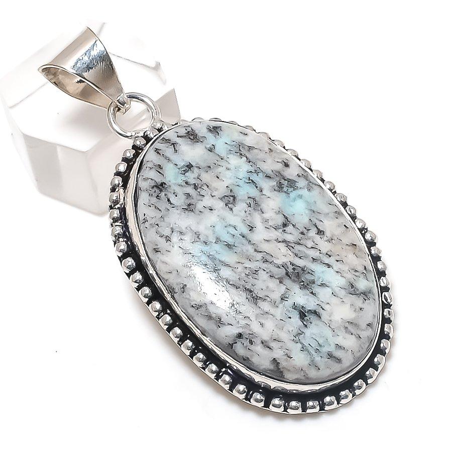 

Natural K2 Blue Azurite Gemstone 925 Sterling Silver Jewelry Pendant 2.21 O4M59