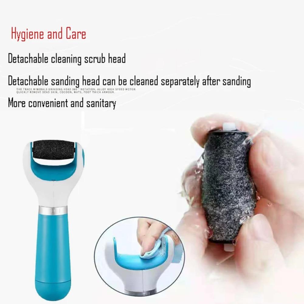 Auto Wireless Electric Foot Grinder Removal Dead Skin Calluses Cracks Hard Skin Pedicure Care Tool Waterproof Foot Cleaner