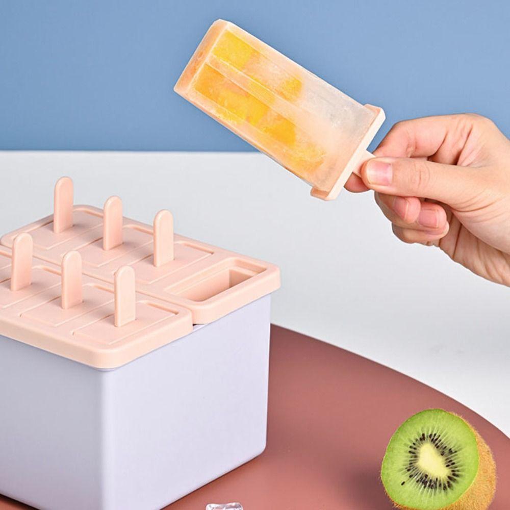 4/8 Grids Popsicle Mold Food-Grade Material Sorbet Mold Kitchen Gadgets Popsicle Maker  Summer