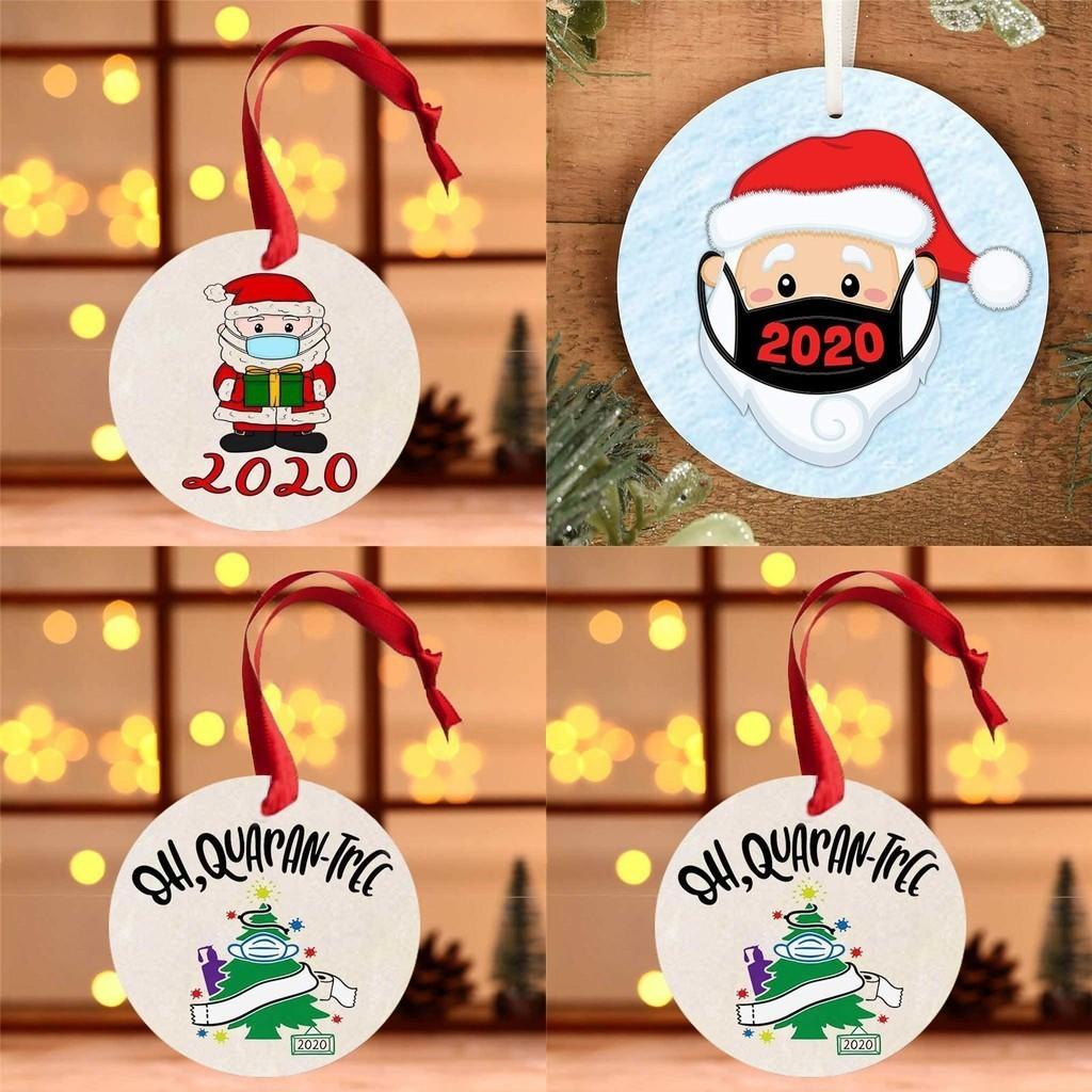 Delightful Personalised Lockdown Christmas Tree Ornament 2020 Quarantine Wooden Decor