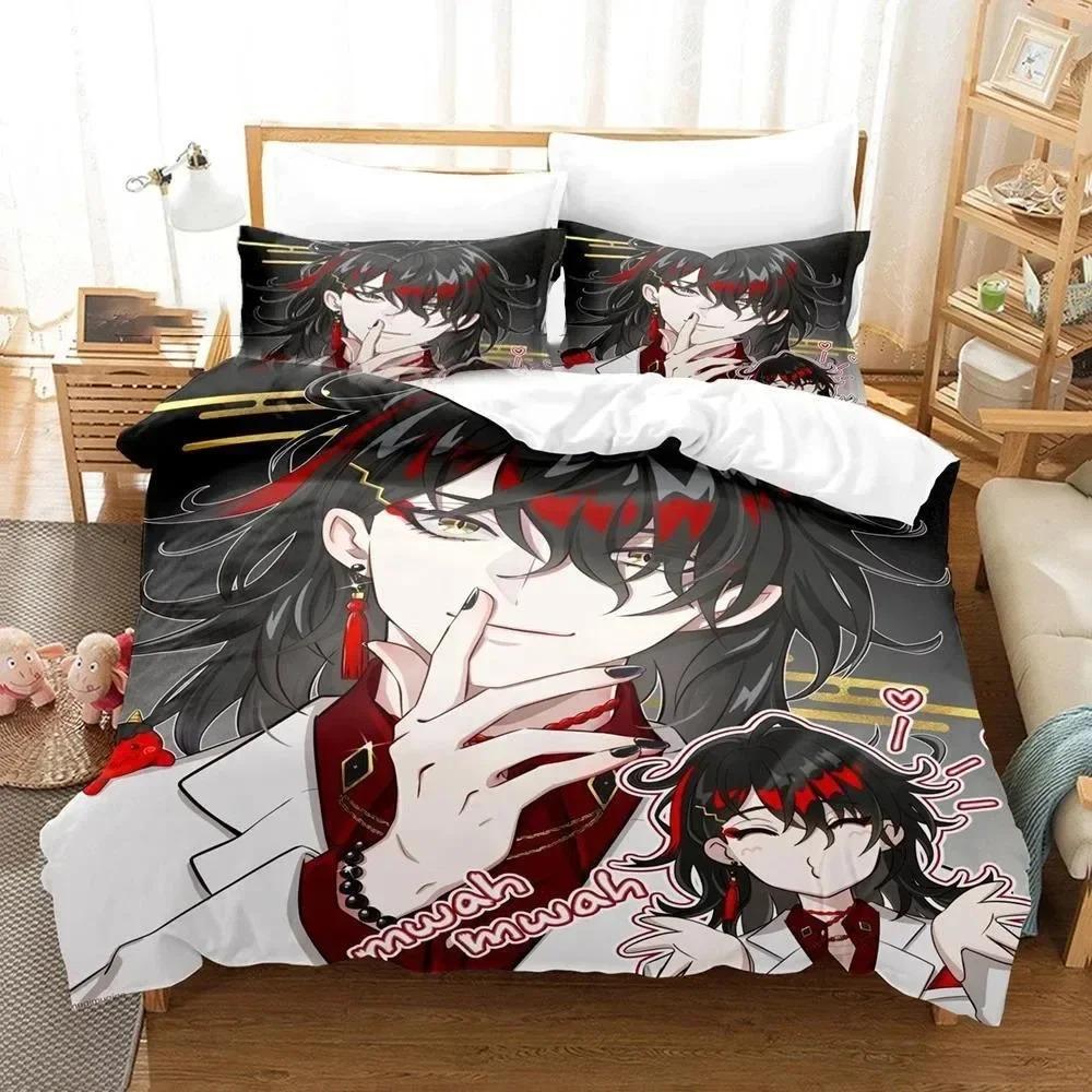 3D Printed Vox Akuma Bedding Set Boys Girls Twin Queen Size Duvet Cover Pillowcase Bed Kids Adult FashionHome Textile