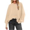 Sleeve Sweaters For Women Casual Crewneck Knitted Fall Winter Loose Pullover Cute Sweater Tops