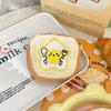 Cute Cartoon Egg Toast Plush Coin Purse Soft Money Change Pouch Small Wallet Keys Earphone Storage Bags Zipper Pouch Kid Gifts