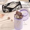 Portable Large Capacity Mesh Pencil Case Multifunctional Love Transparent Cosmetic Pouch