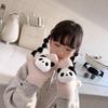 Children's Gloves Autumn and Winter Cartoon Cute Velvet Finger Korean Style Halter Neck Knitted Warm Velvet Thickened Baby Gloves