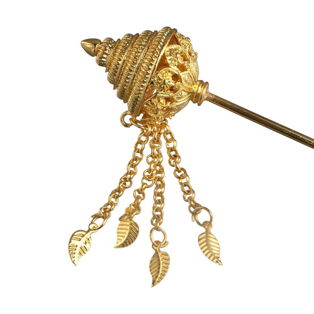 Ancient Hanfu Headwear Thai Headdress Ancient Style Headwear Metal Hair Sticks Tassels Hairpin