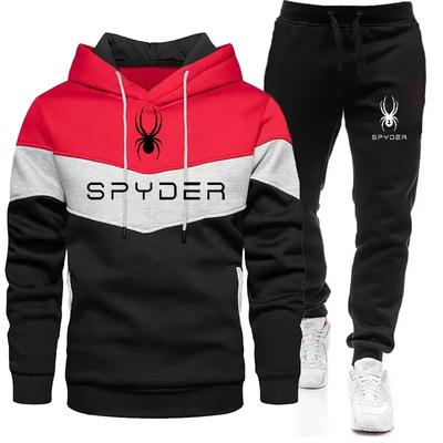 2025 Ensembles pour hommes Printemps Automne Sweat à capuche zippé et pantalon 2 pièces Survêtement décontracté Marque masculine Course Jogging Vêtements de sport Costume