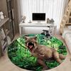 1pc Dinosaur, Prehistoric Chair Carpet for Office, Soft Comfortable Mat For Office, Living Room, Bedroom, Machine Washable Carpet yy251112026
