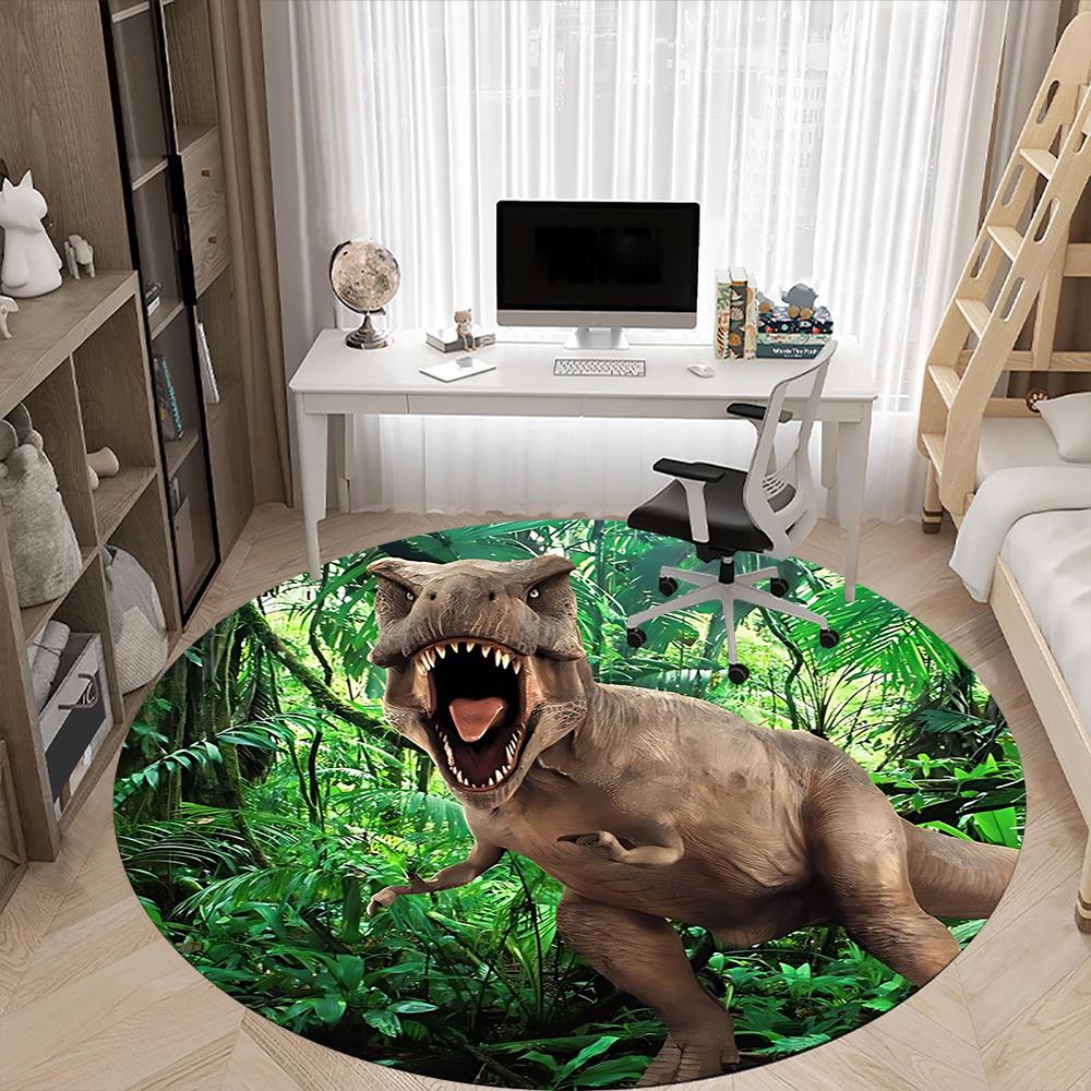 1pc Dinosaur, Prehistoric Chair Carpet for Office, Soft Comfortable Mat For Office, Living Room, Bedroom, Machine Washable Carpet yy251112026