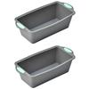 2pcs/set Silicone Cake Mold Household Baking Circular Chiffon Cake Mold Rectangular Bread and Toast Mold Kitchen Baking Tools