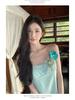 Elegant Blue-Green Maxi Dress: Flowy, Slimming, and Perfect for Vacations
