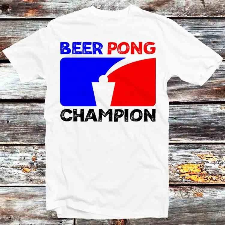 Футболка Чемпион по Бирпонгу Игрок Пабного Геймера Игрок T Shirt B1176 XL