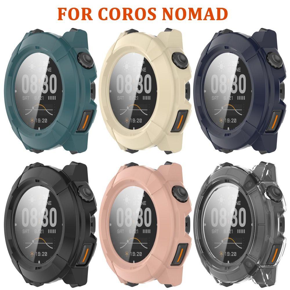 PC+Tempered Protective Case Anti-Scratch Full Coverage Screen Protector Bumper Cover Shell for COROS NOMAD
