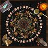 Tarot Card Tablecloth Altars Cloth Moonphases Plant Astrologys Tablecloth Divinations Card Mat Tapestry Wall Decoration