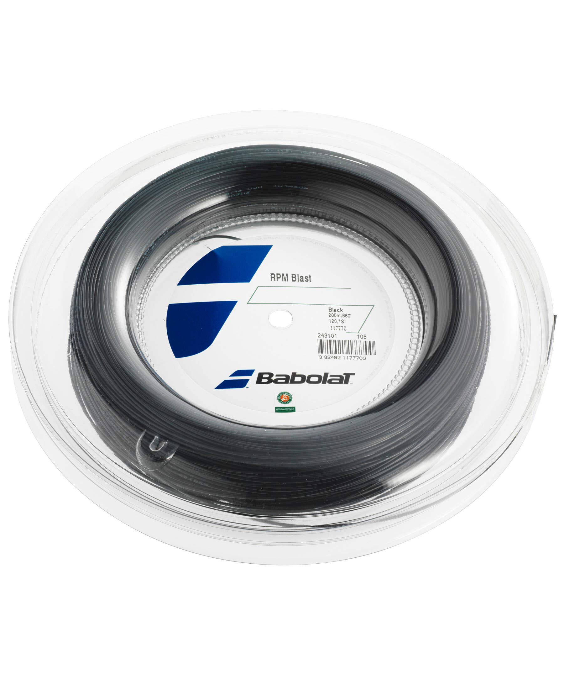 

Струны для тенниса Babolat Gut RPM BLAST RPM Blast 200m Roll Roll Gut 243101 чёрный