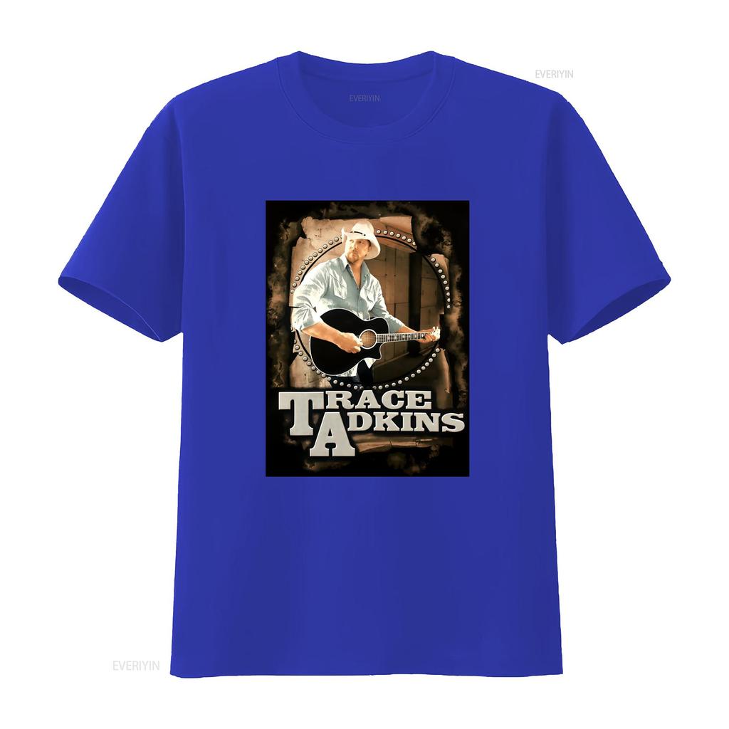 Vintage Retro Trace Adkins Country Music Cowboy Guitar Print Casual T Shirt Vintage Washed Fashion Stylish Unisex Slightly