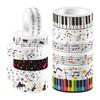 Cute Music Notes Paper Tape Portable Music-Themed Adhesive Wrapping Rolls Art Tape Rolls For Scrapbooks Handmade Items