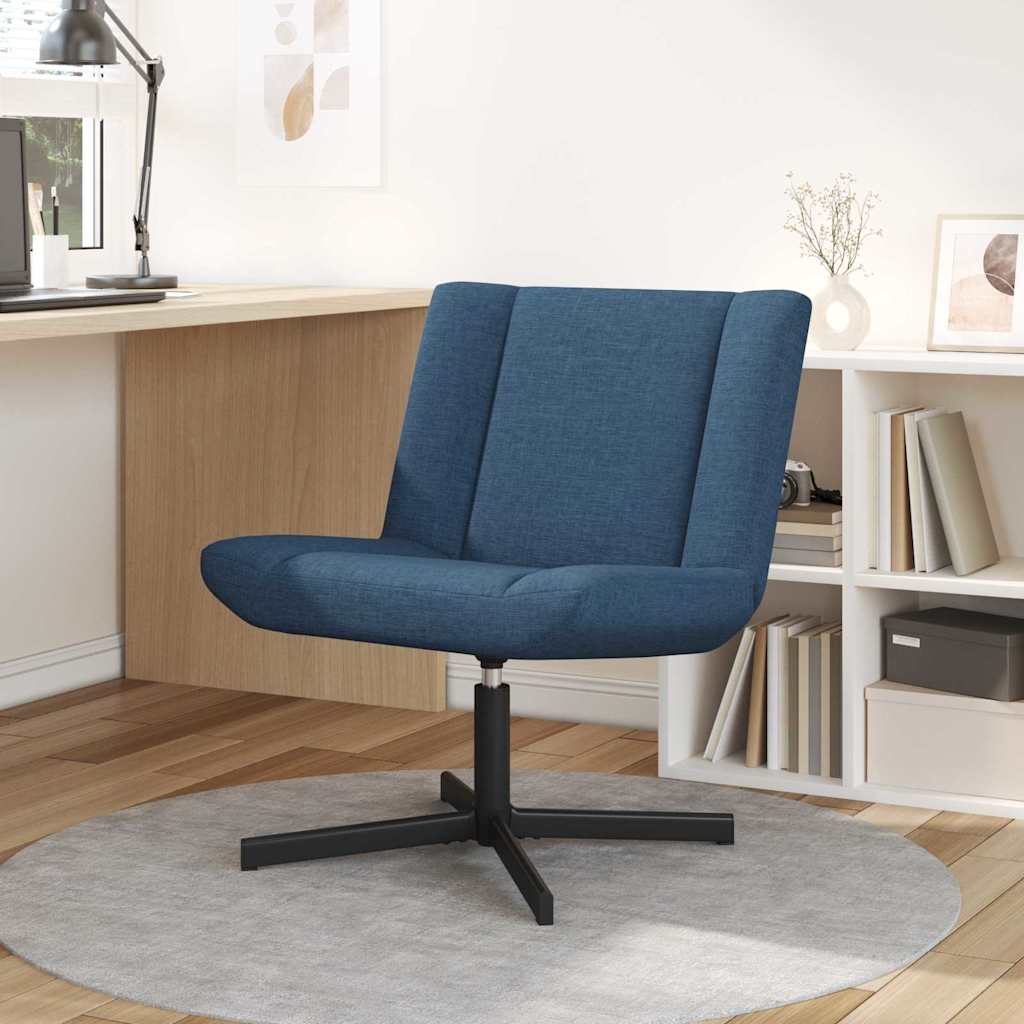 Swivel Chair Blue 63 X 75 X 76 Cm Fabric