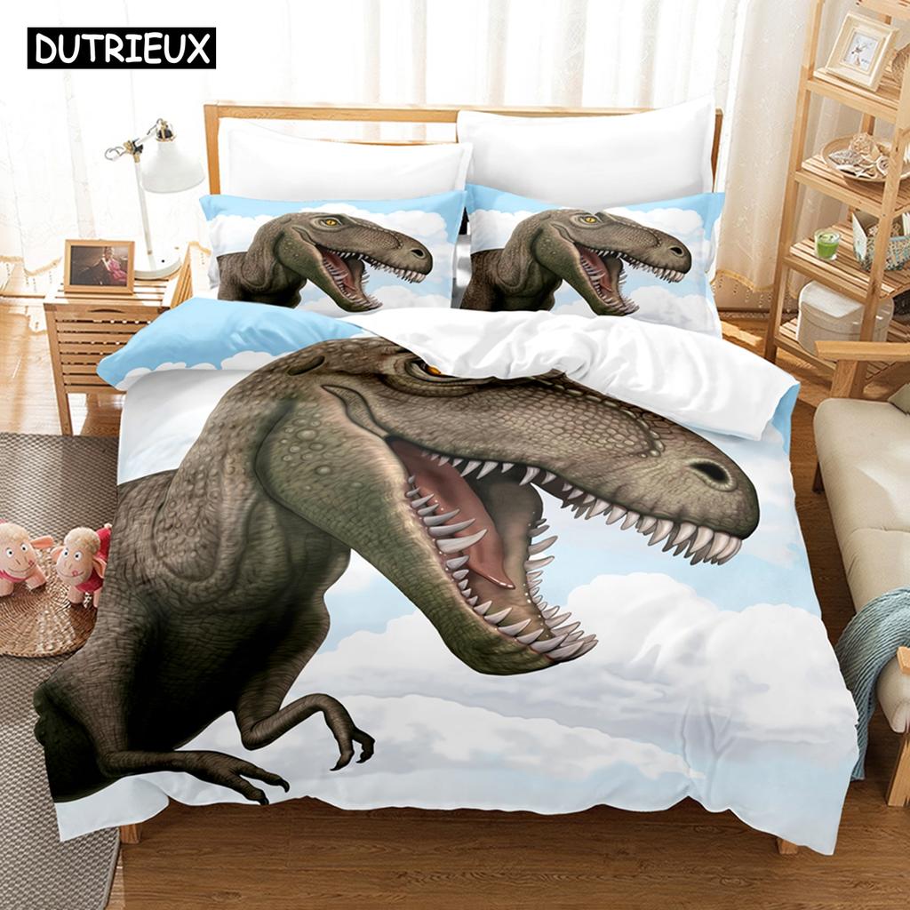 3D Die Dinosaurier Bettwäsche-Sets Bettbezug-Set mit Kissenbezug Twin Full Queen King Bettwäsche Bettwäsche