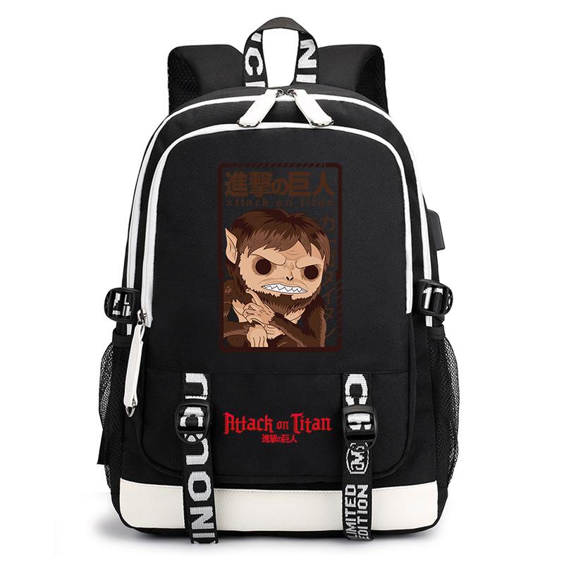Attack on Titan Anime Print Student Backpack Casual Daypack for Boys Girls School Bag Lightweight Durable