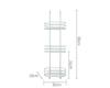 Nordic Multi-layer Bathroom Rack Floor Metal Unfading Golden Storage Rack Wrought Iron Waterproof Storage Shelf 30*20*90cm