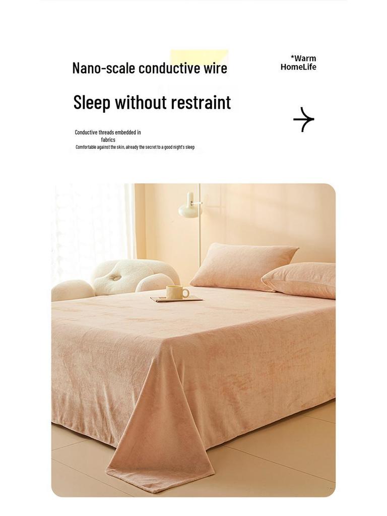 A-Class Heavyweight Coral Fleece Velvet Bed Sheet - Extra Large Northeast Winter Style