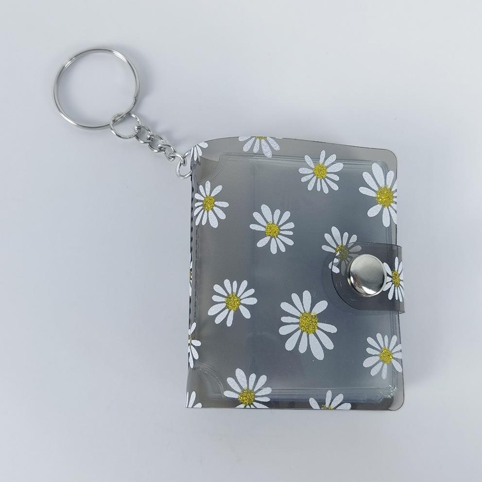 Mini 1-2 Inch Photo Album with Keychain and Stickers for Children's Memories