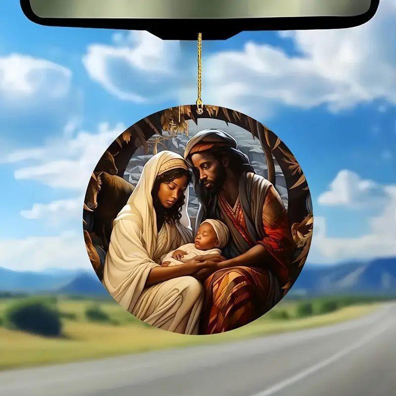 Acrylic Cheerful African Christmas Home Decoration Pendant For Car Mirrors Rearview