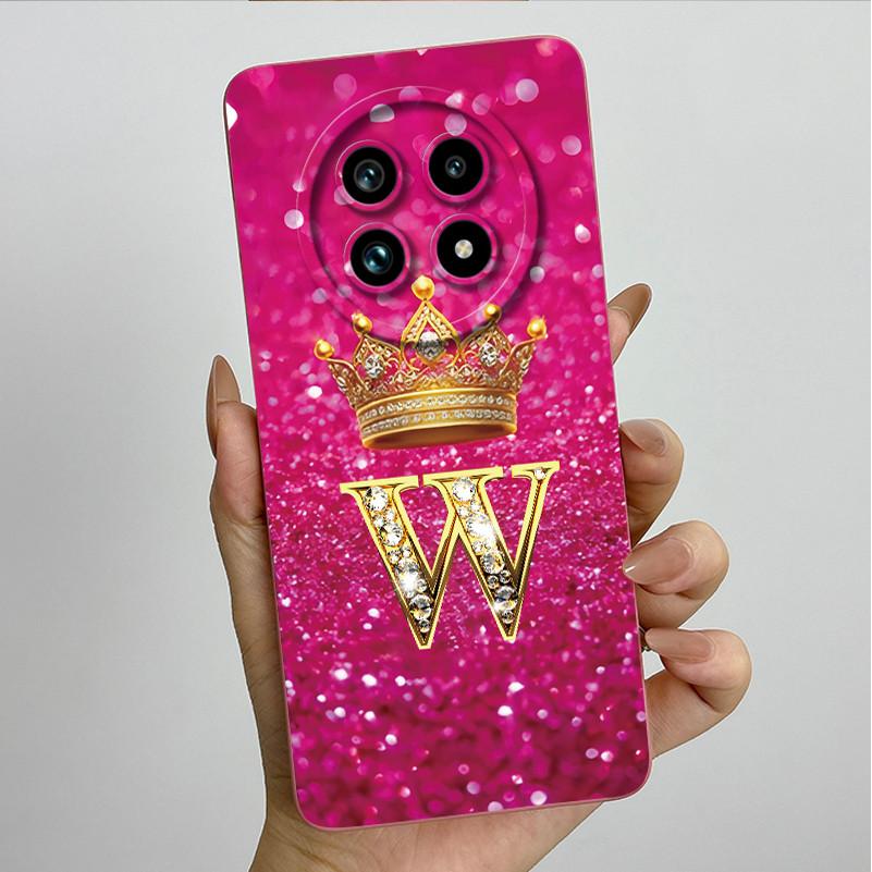 Liquid Silicone Crown Letter Phone Case For Realme 13 Pro Plus 13Pro 13ProPlus 5G Shockproof Camera Lens Protect Soft Back Cover
