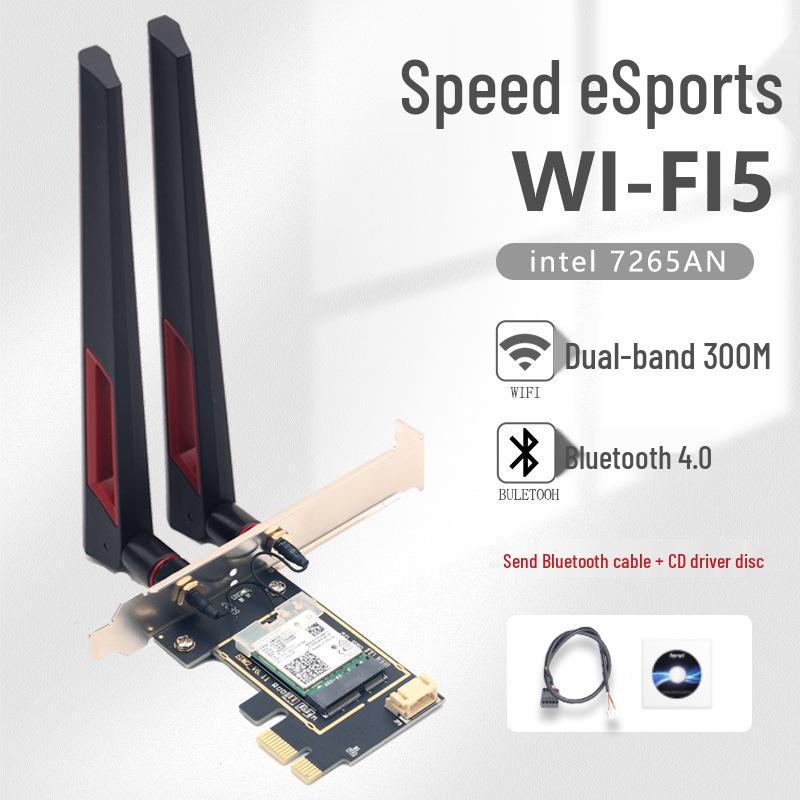 Intel Desktop 7265AN Dual-Band 2.4/5G PCIe Network Card with Bluetooth 4.0