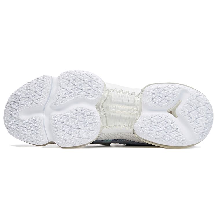Anta Zapatillas deportivas de running de la serie Running con amortiguación de aire de longitud completa, zapatillas bajas para hombre, blancas 112015591-3