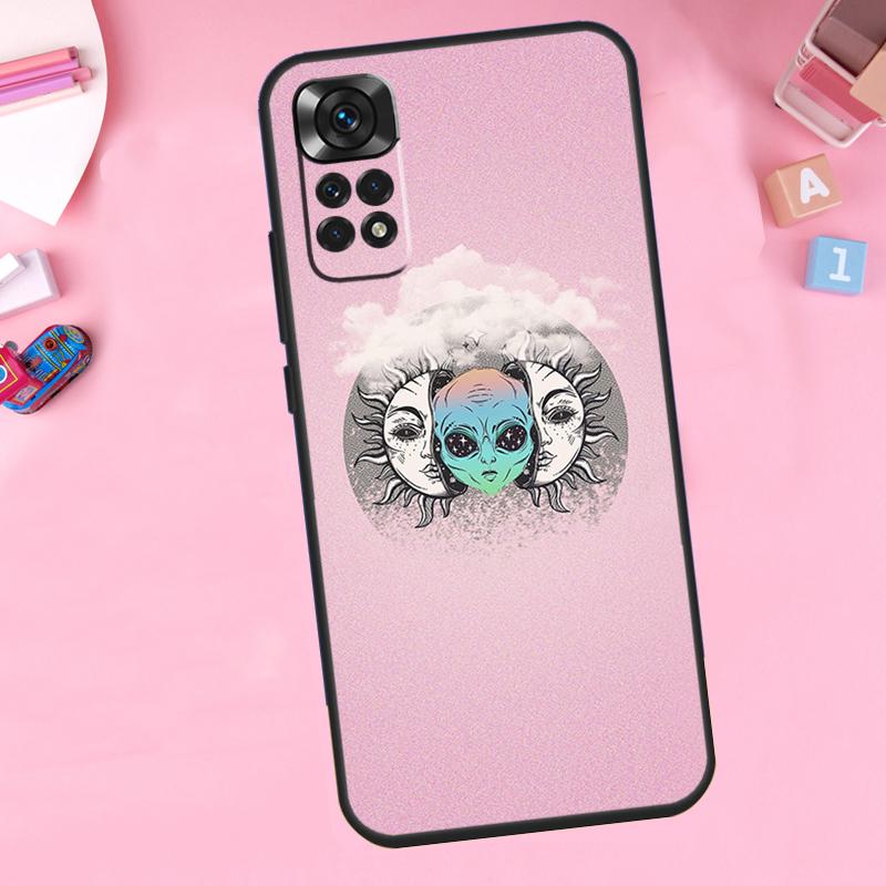 Alien Kawaii Art Handyhülle für Xiaomi Redmi Note 14 13 10 11 12 15 Pro Plus und Redmi 15C 13C 12C 10C 14C 15