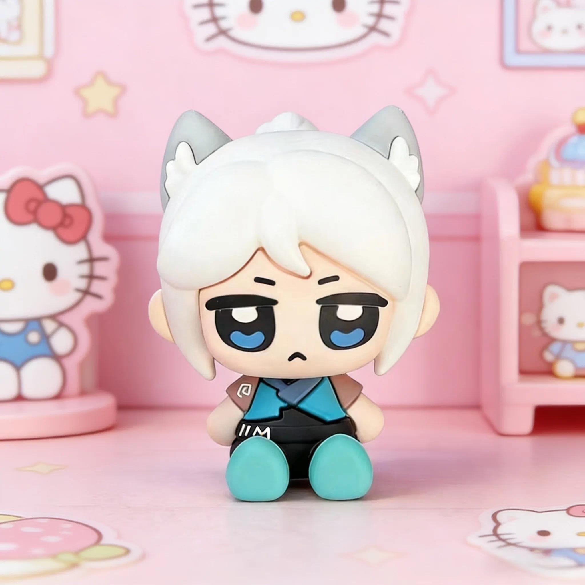

Valorant Chibi Figurine Clove Omen Jett Sage Collectible Model Desktop Computer Case Decoration Statue Gaming Fan Gift