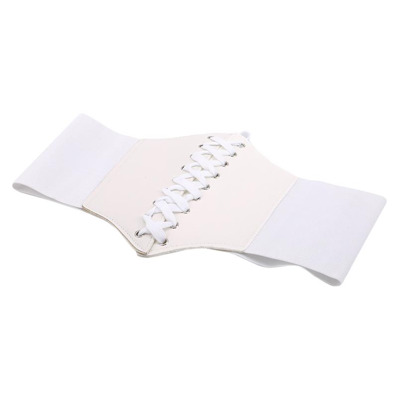 Women Vintage Embroidered Corset Belt Elastic Waistband Girdle Rivet Decor Bandaged Dress Accessory