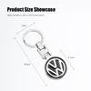 Valve Stems Caps 3D Metal/Leather Car Logo Key Chain Keyring Auto Interiors Accessorie For Volkswagen VW Rline Passat Polo Arteo LB0
