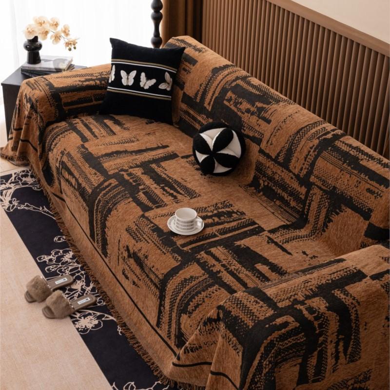 All-season Chenille Camping Picnic Sofa Cover  Dark Funda Sofa Bohemia Sofa Covers Mats Throw Blankets